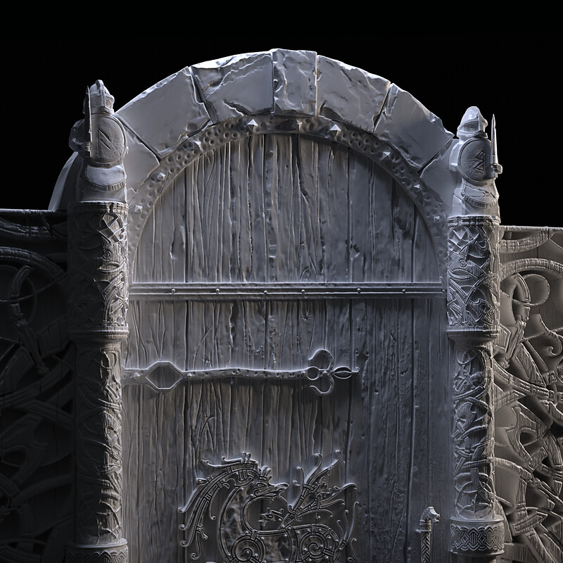 Nordic Door - Highpoly Sculpt