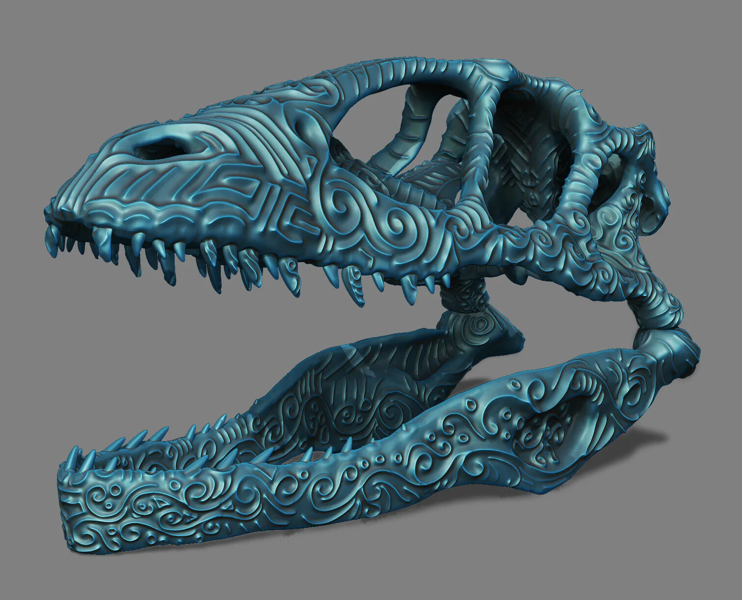 Various Decorative Filigree Animal Skulls for 3D Printing