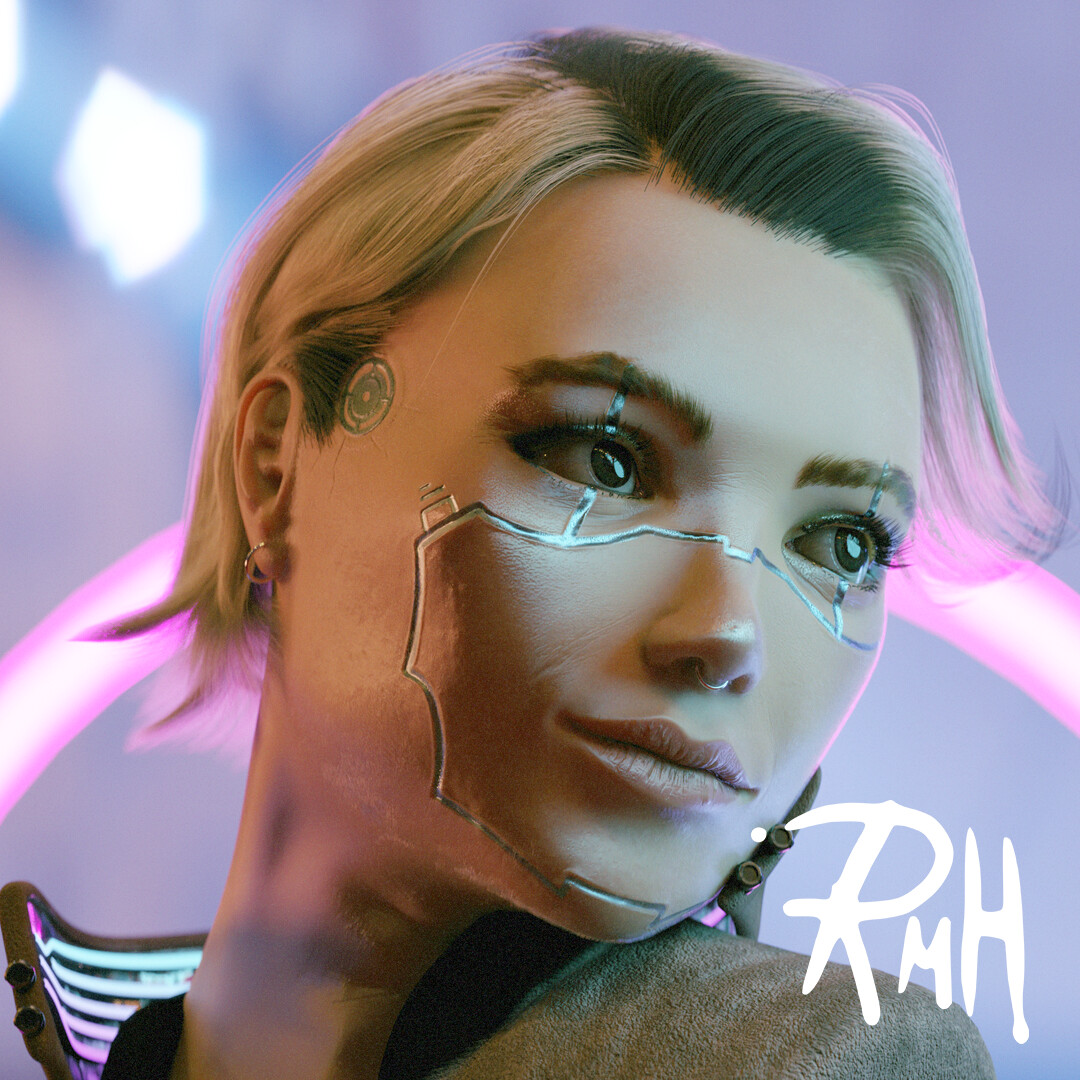 ArtStation - Cyberpunk Girl | Head Bust