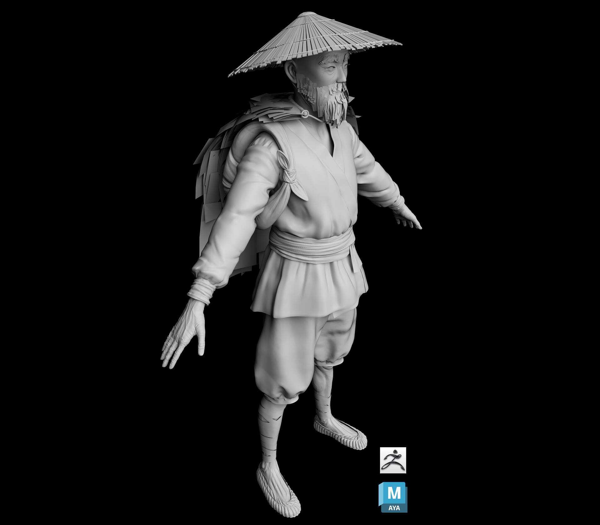 ArtStation - Asian Elderly 3d Modeling