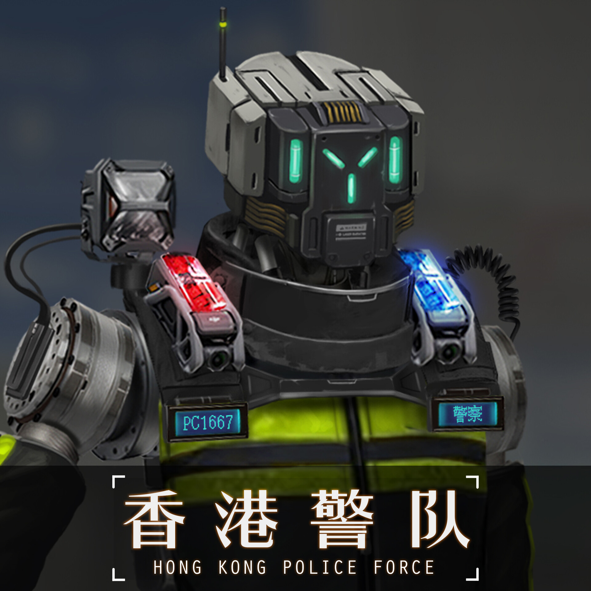 ArtStation - Hong Kong Cyberpunk/Sci-fI Traffic Police