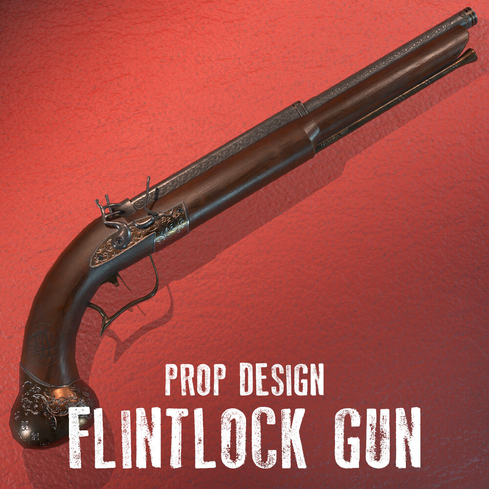 ArtStation - Flintlock Gun (Low Poly)