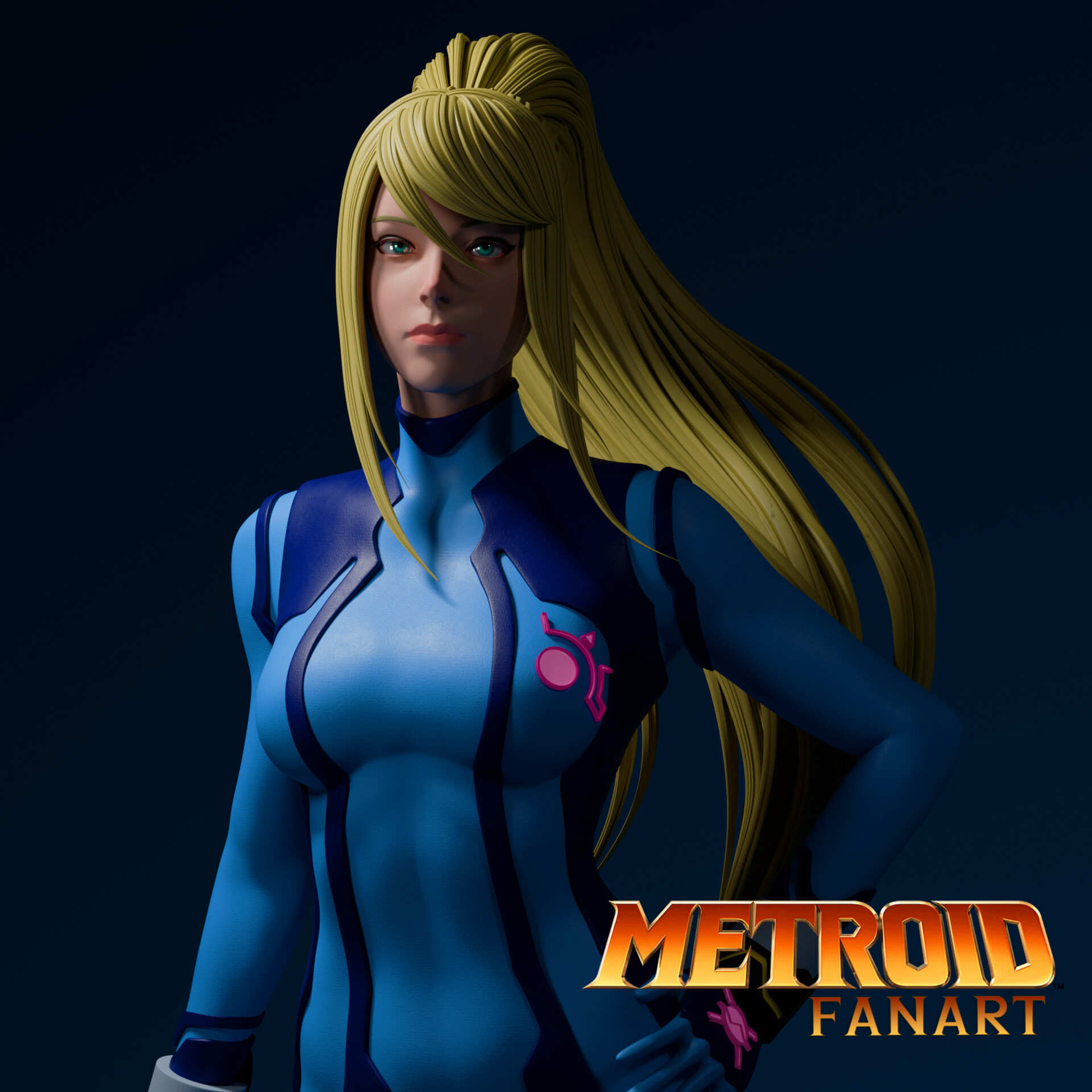 ArtStation - Metroid - Zero suit Samus fanart