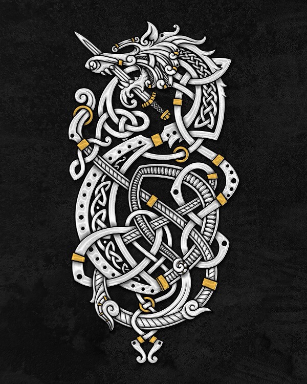 ArtStation - Fenrir - Tribal Knotwork Merch Art