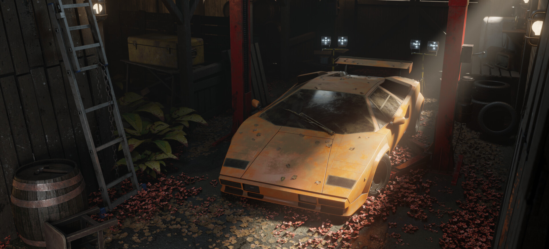 ArtStation - Lamborghini Countach LP400 environment (tutorial Kaino)