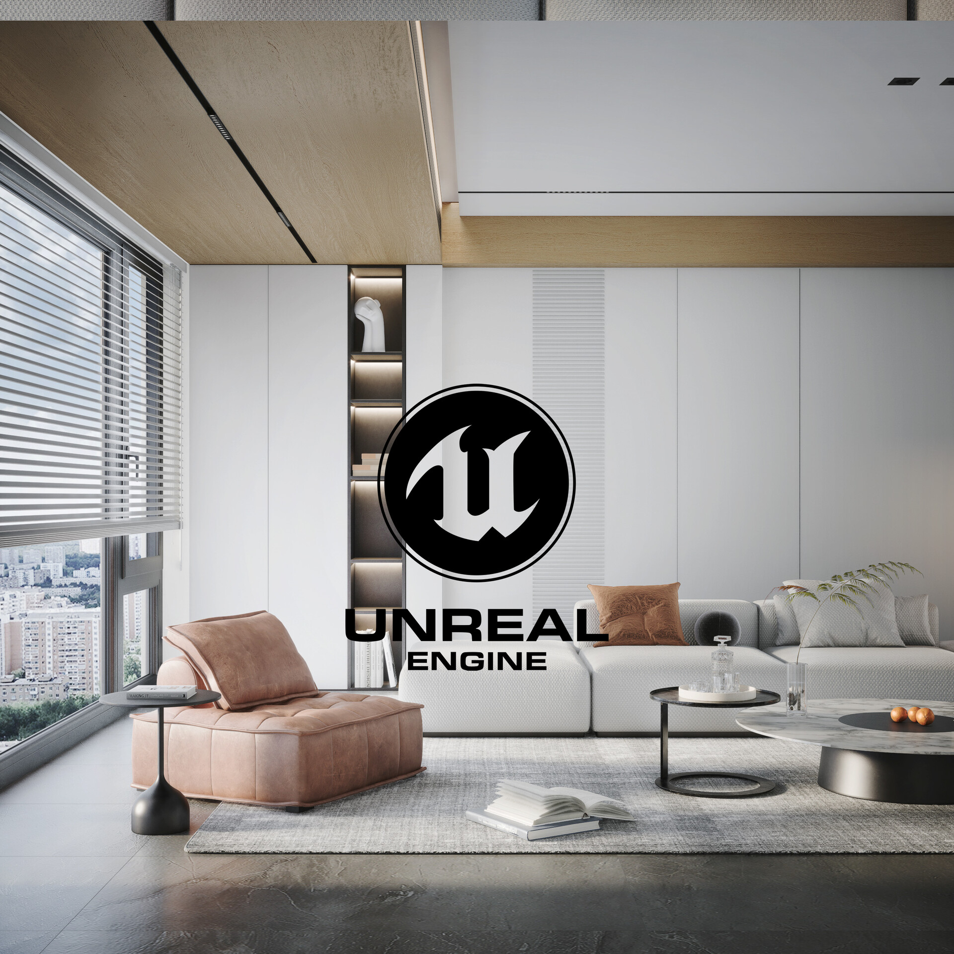 Modern living room 01 for Unreal Engine