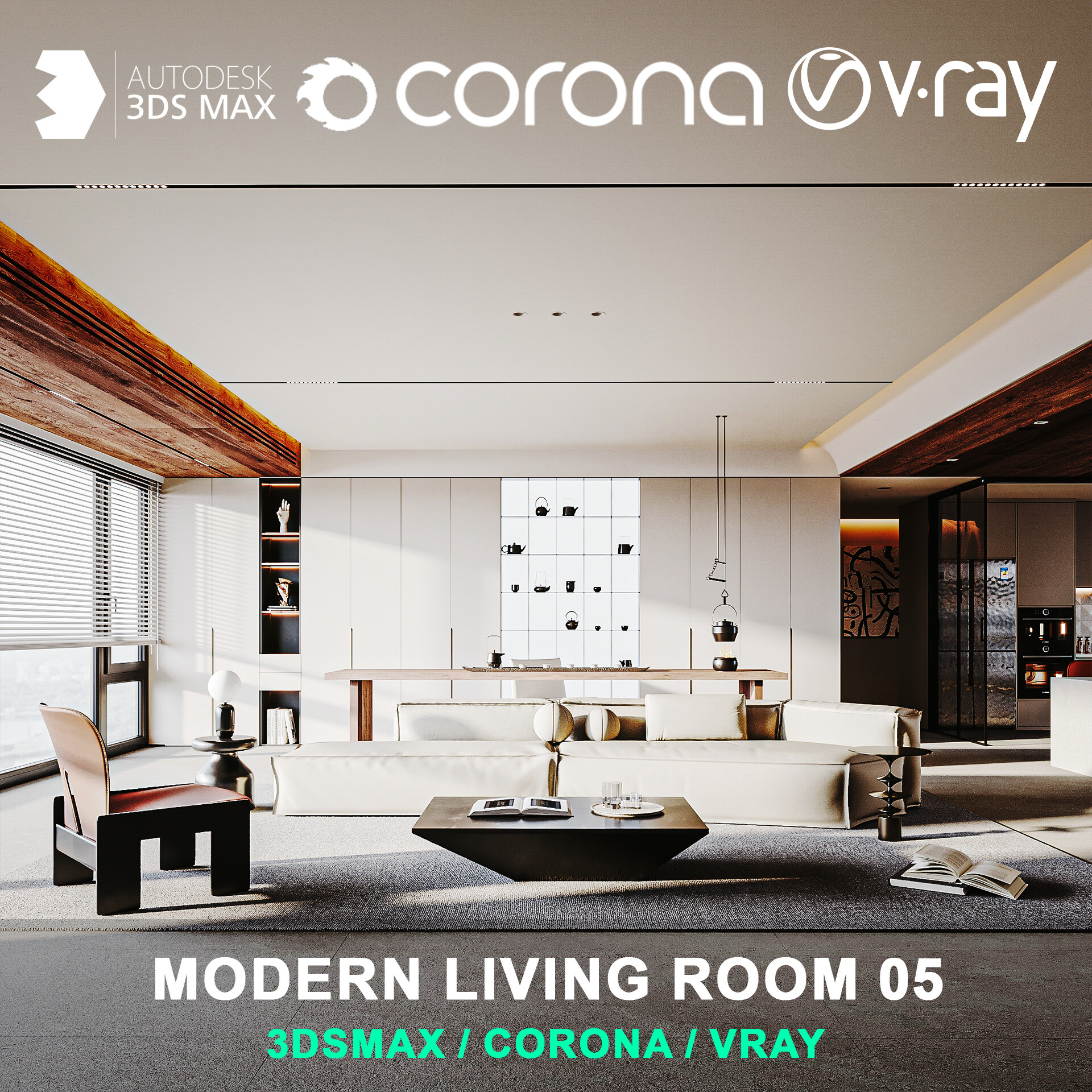 Modern living room 05 for 3DsMax
