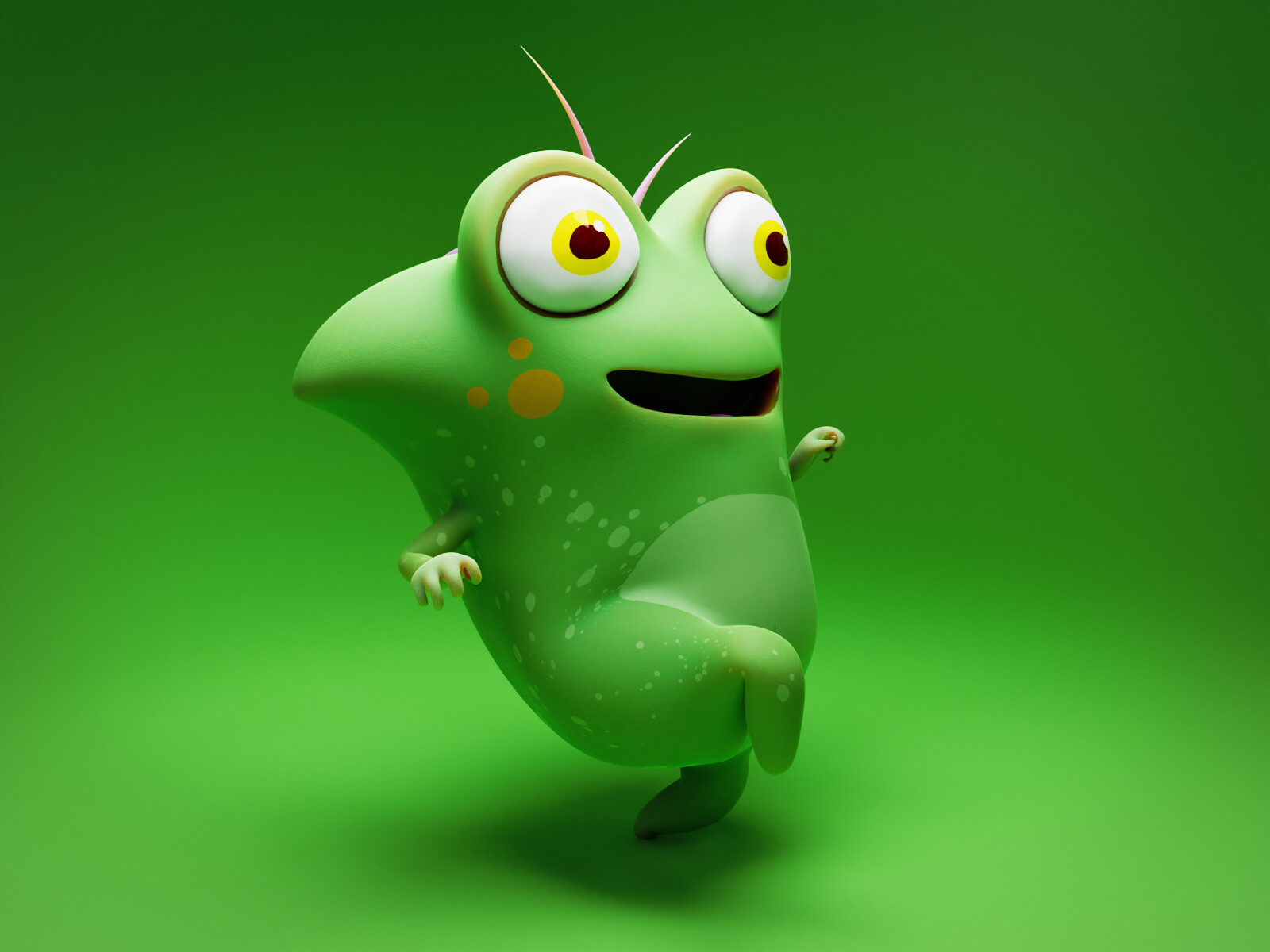 ArtStation - Frog and Bee: A 3D Model and Animation