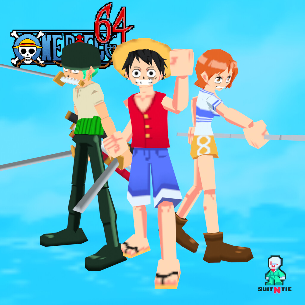 ArtStation - One Piece 64 - Luffy,Nami,Zoro