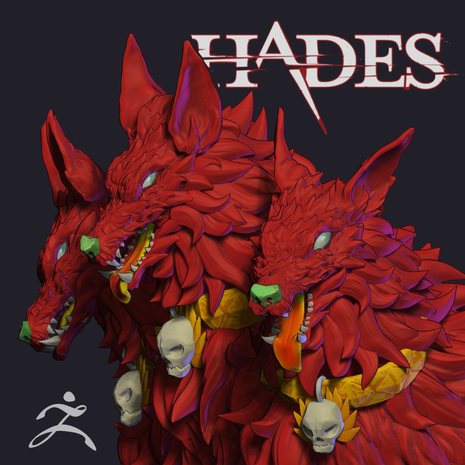 ArtStation - HADES Cerberus zbrush fan-sculpt