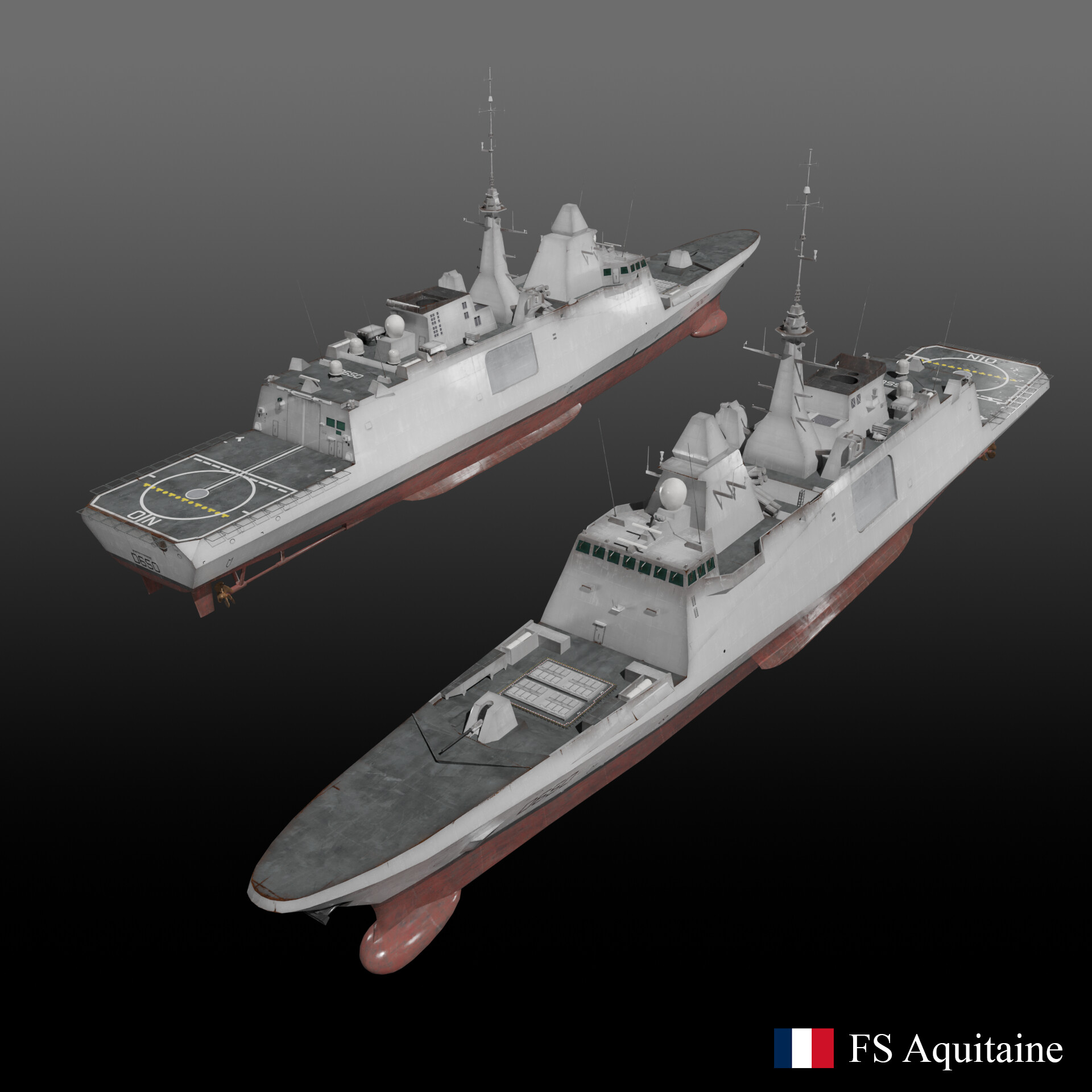 ArtStation - FREMM class Frigate D650 Aquitaine