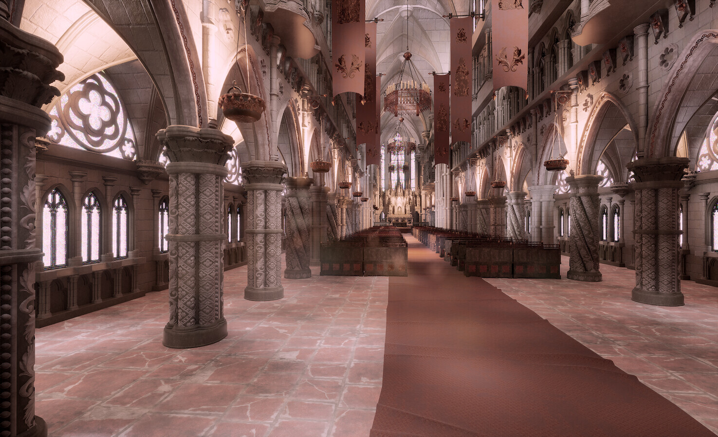ArtStation - Gothic cathedral Interior