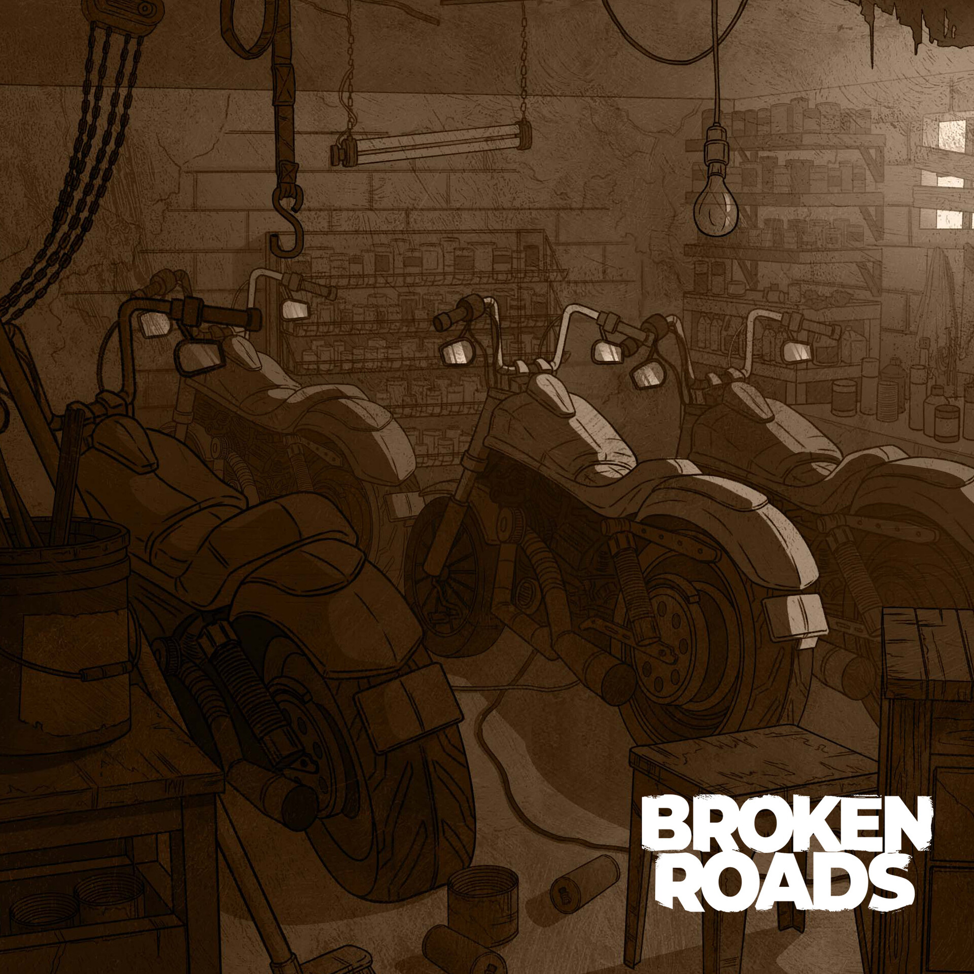 ArtStation - Sepia Illustrations for Broken Roads