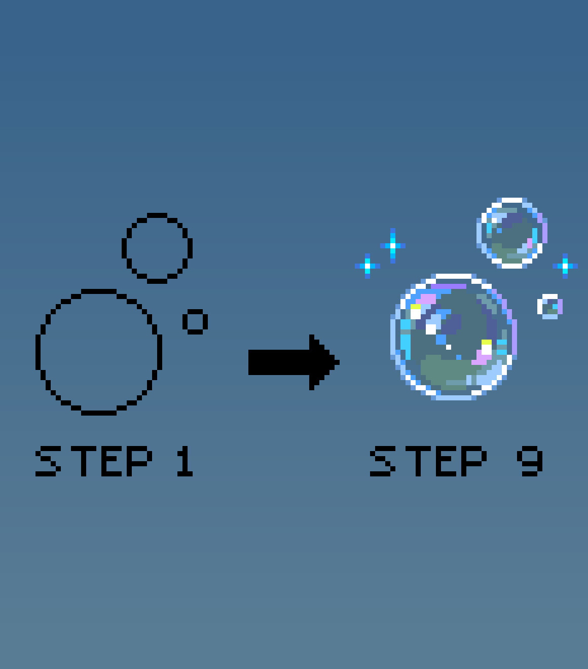 ArtStation - Pixel Art Tutorial - Bubbles