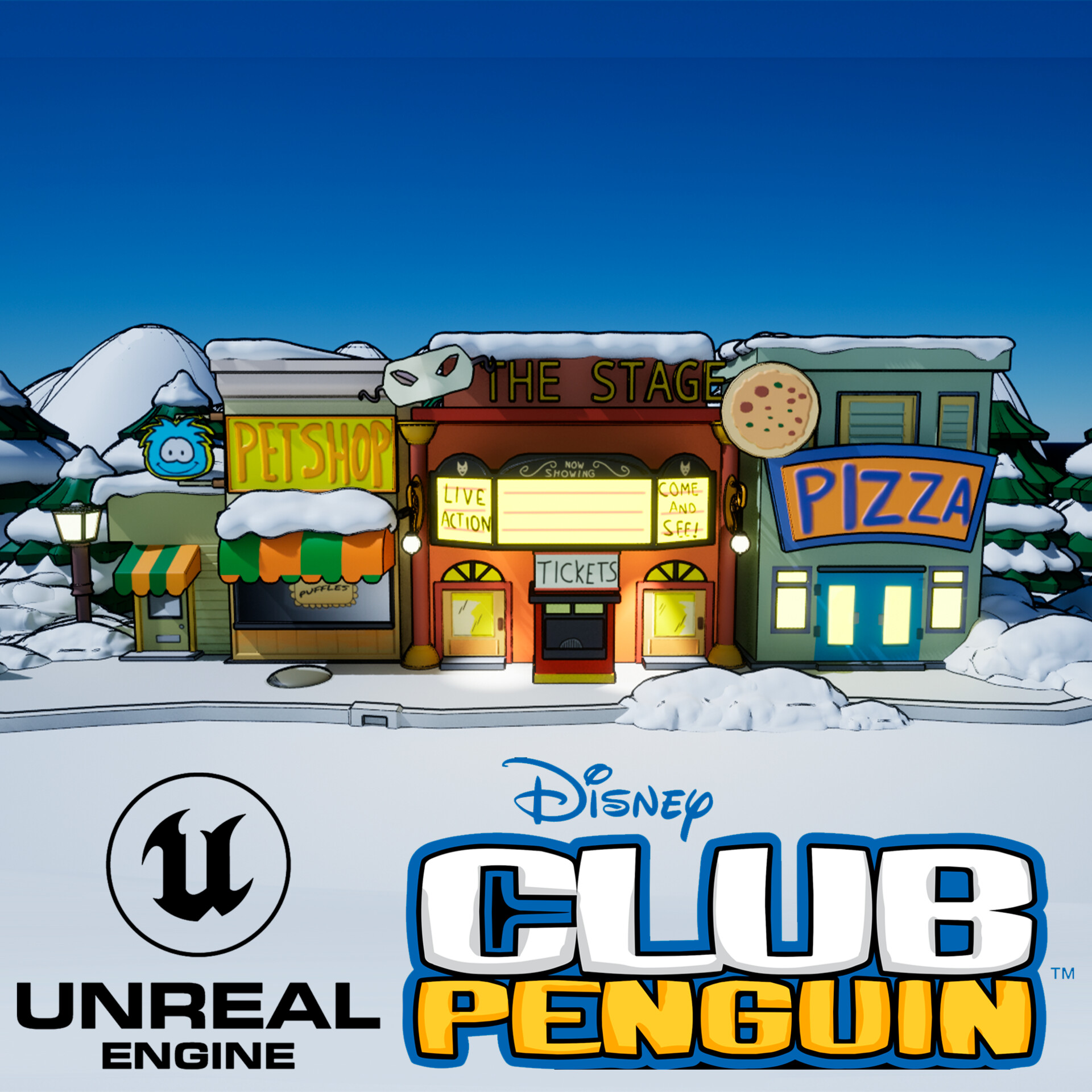 ArtStation - Club Penguin Plaza Reimagined in Unreal Engine: Student ...