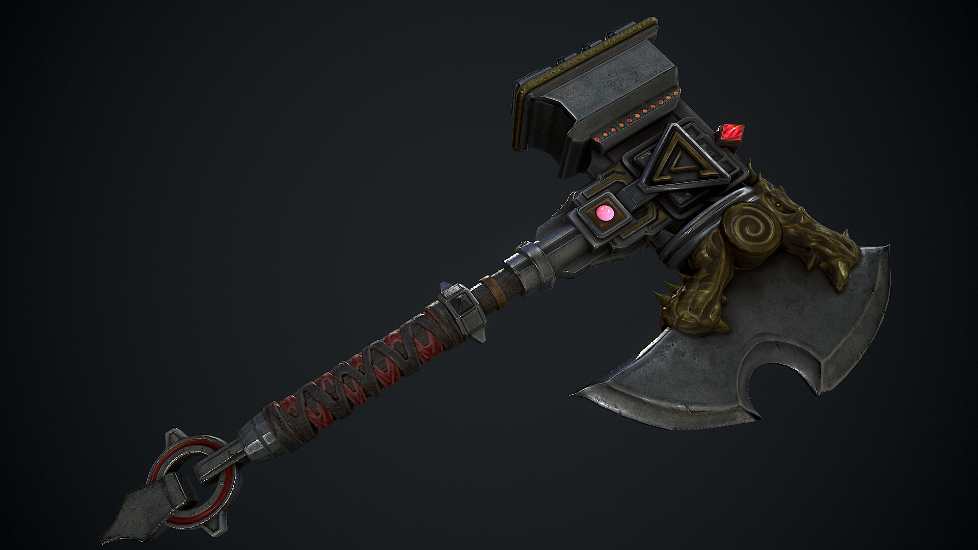 ArtStation - dwarven slayer draconic axe