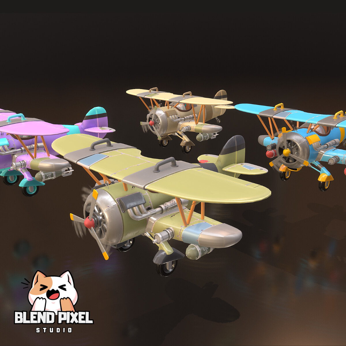 ArtStation - 3D Stylized Planes - Cartoon Assets