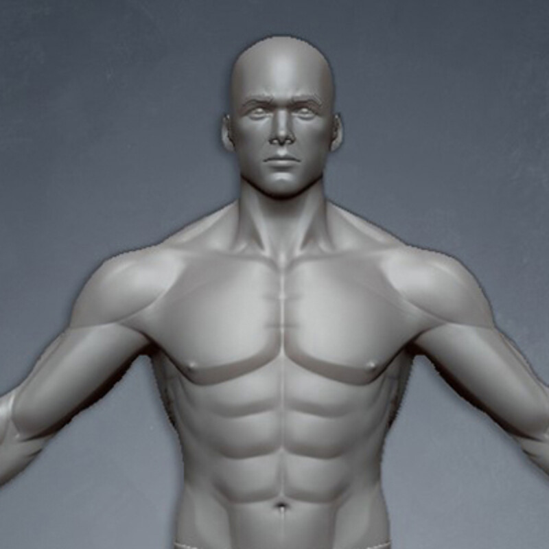 3D Male Mesomorph Character for Couch Heroes Game Studios