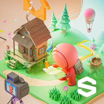 Substance 3D - Motion Design - Diorama