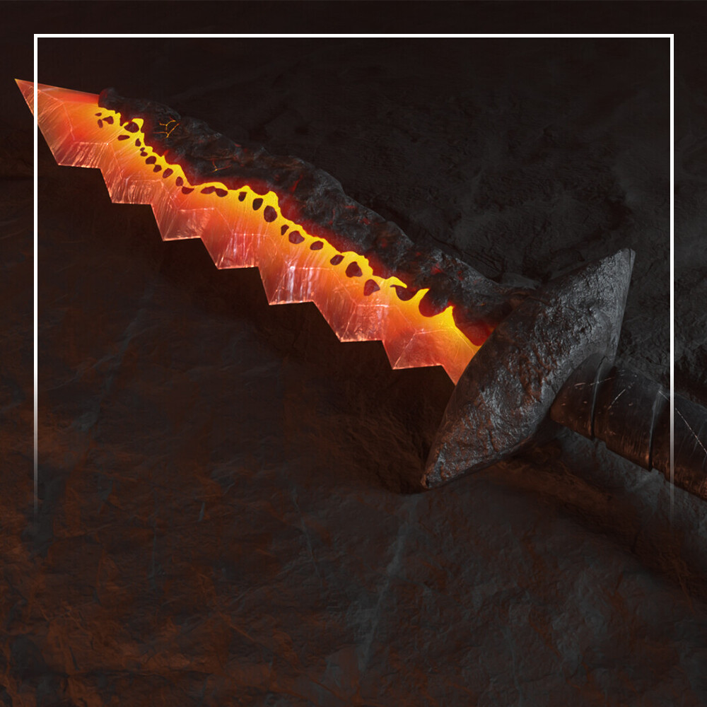 ArtStation - Short Lava Sword