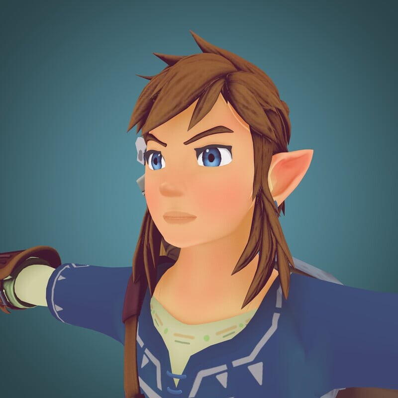 ArtStation - Link fan model - Breath of the wild