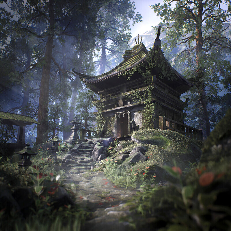 ArtStation - Japanese forest