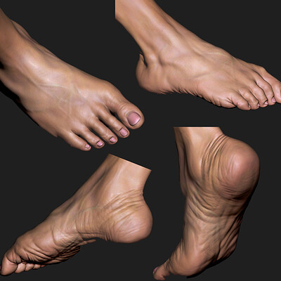 Feet Sculpting and Animation Study - Timelapse [Zbrush]