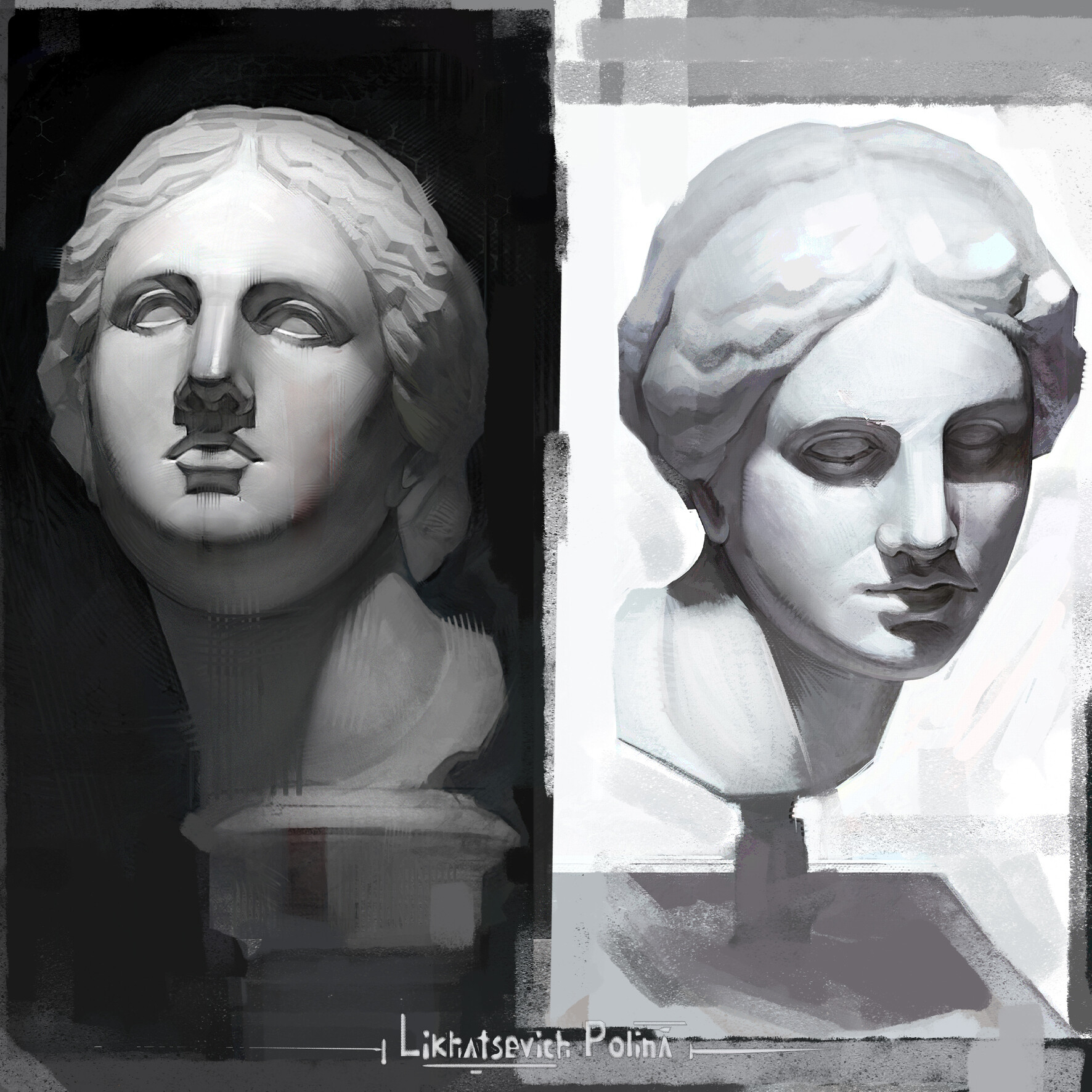 ArtStation - The study of plaster casts.