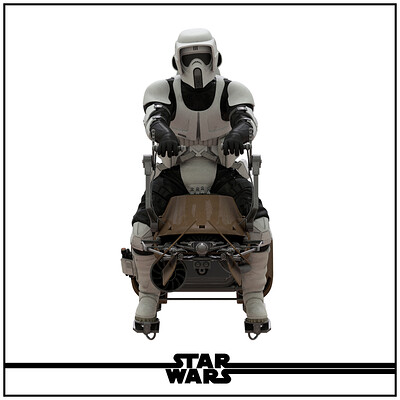 Star Wars Scout Trooper on the bike