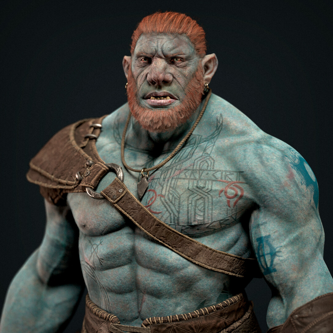 ArtStation - Blue Viking Orc