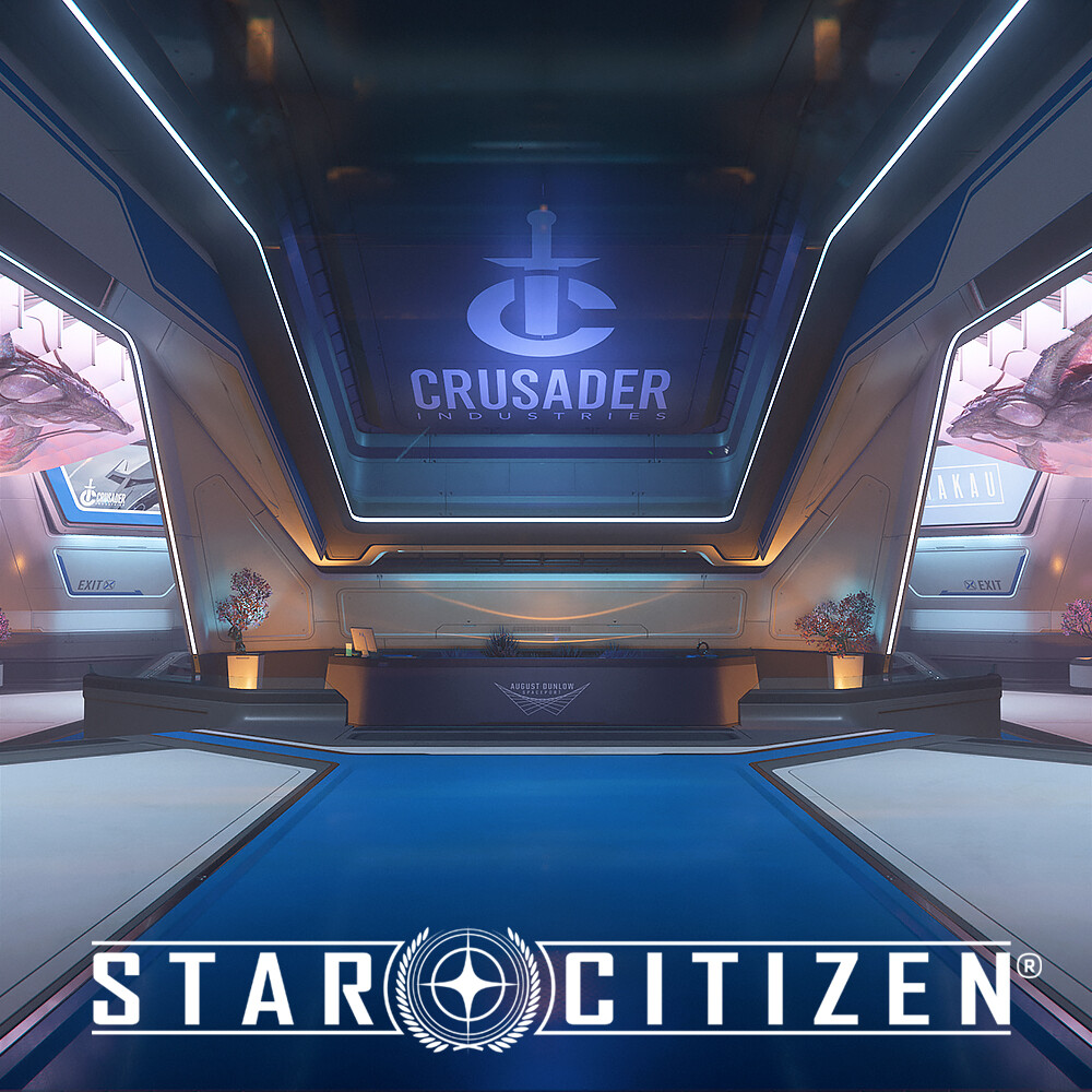 ArtStation - Star Citizen - Orison - August Dunlow Spaceport Interior