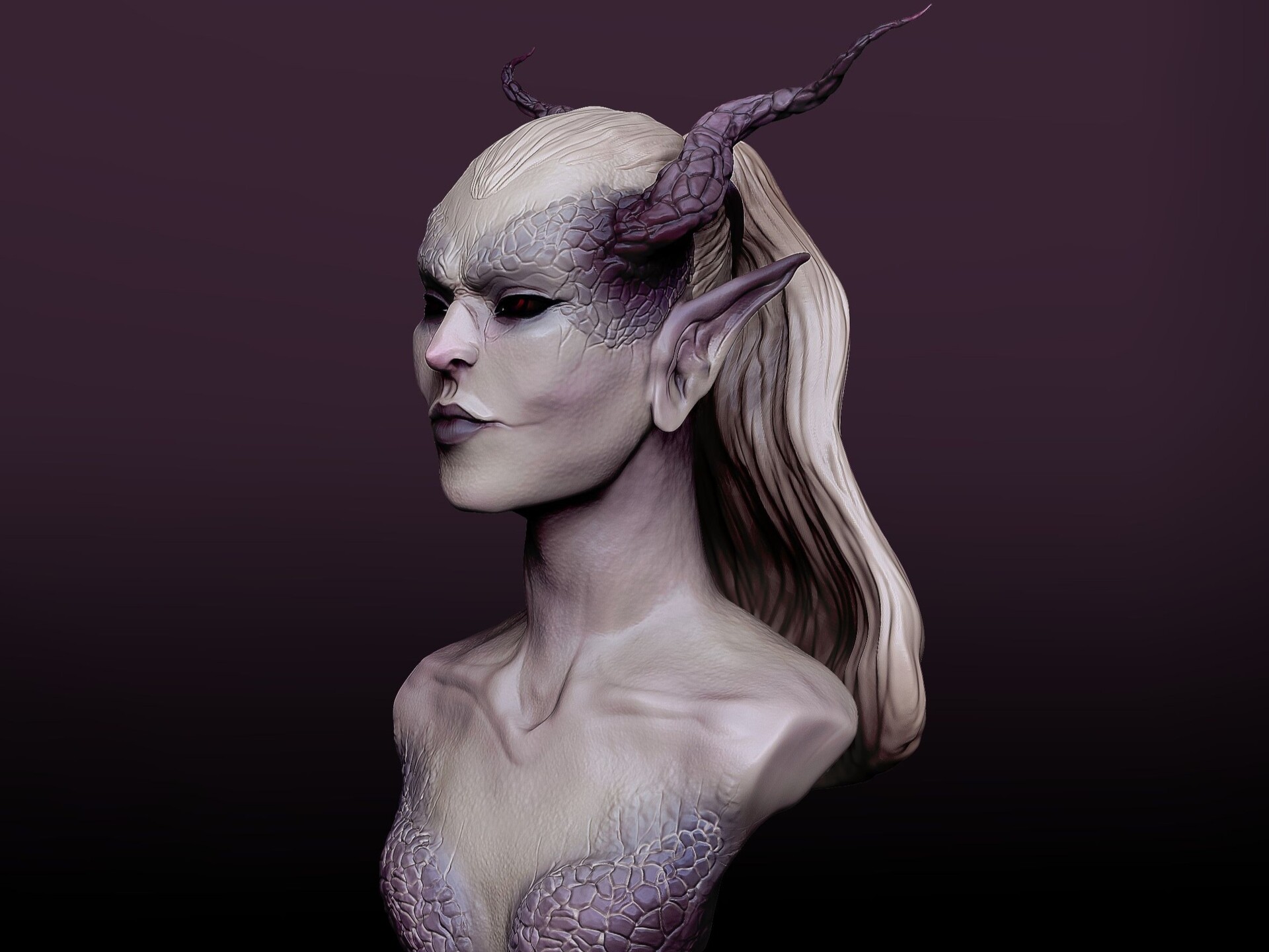 ArtStation - Demon Woman - Portrait