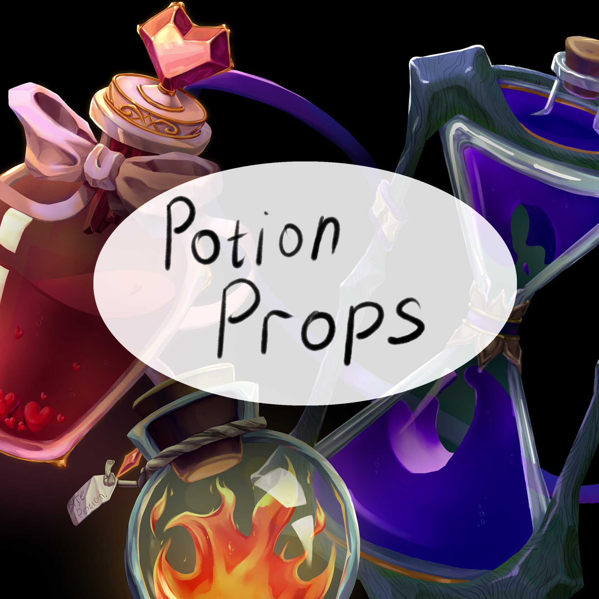 ArtStation - Potion props