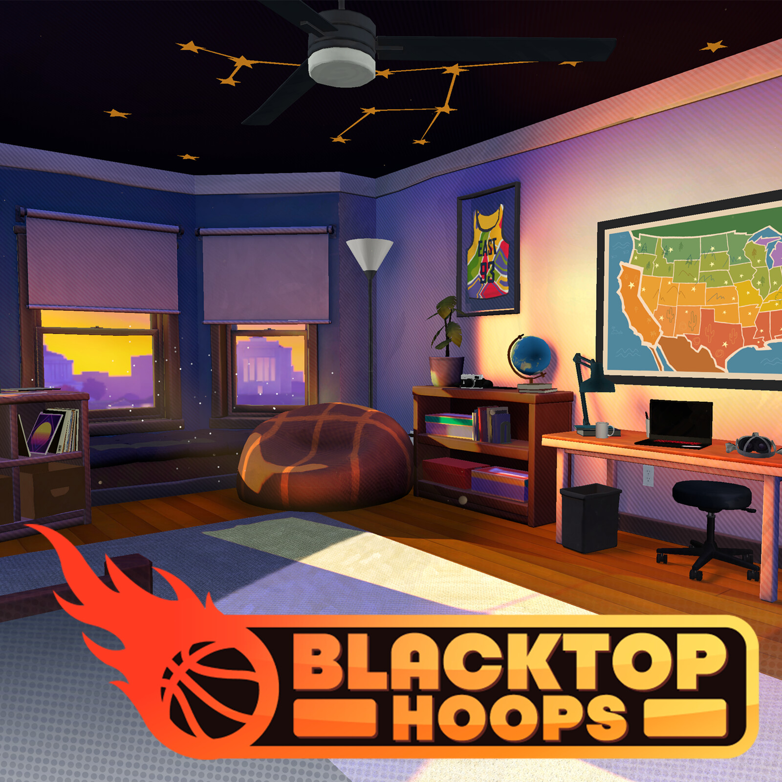 Blacktop Hoops: Blue's Bedroom Environment