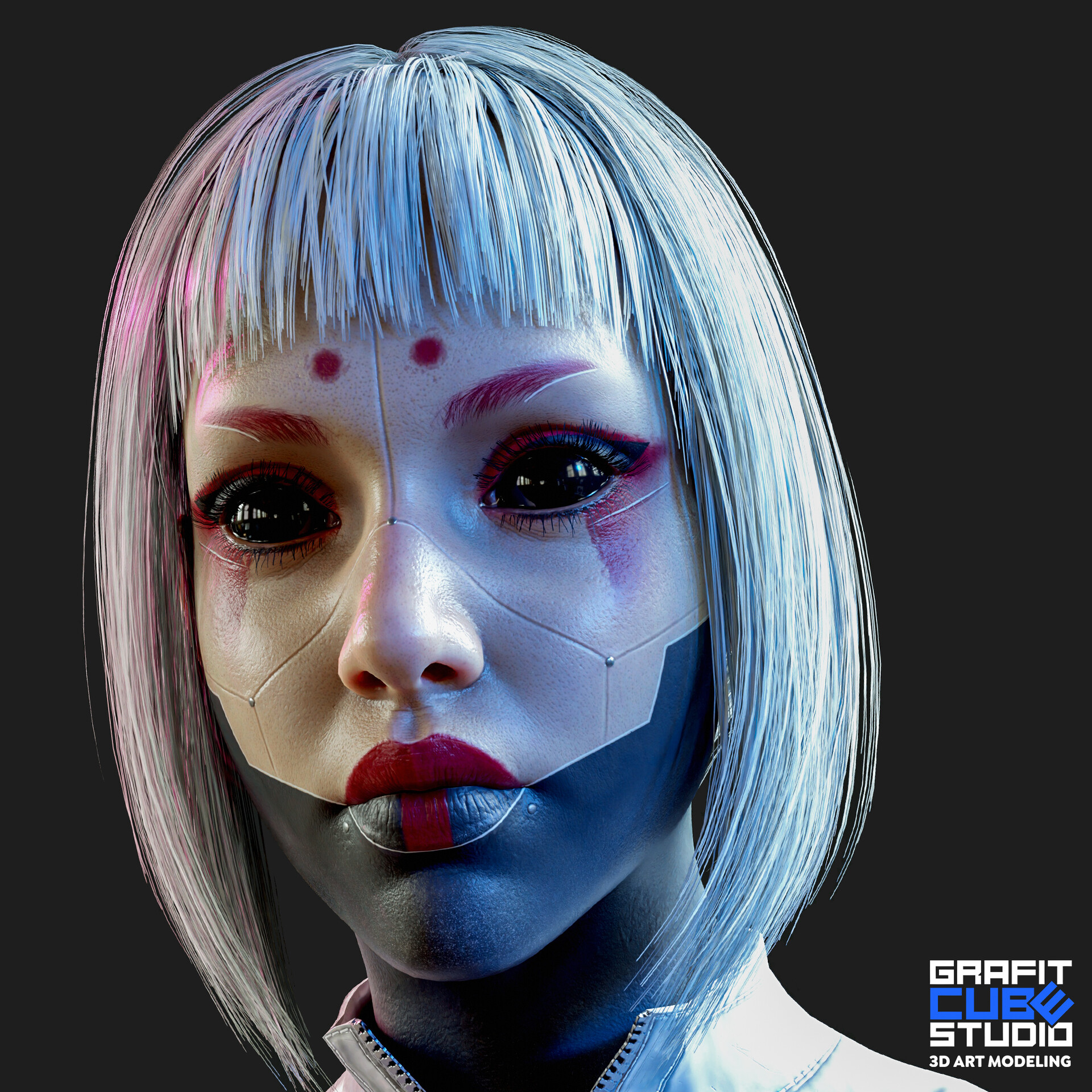 ArtStation - Cyber Slayer_3D realistic character (Portrait+Animation)