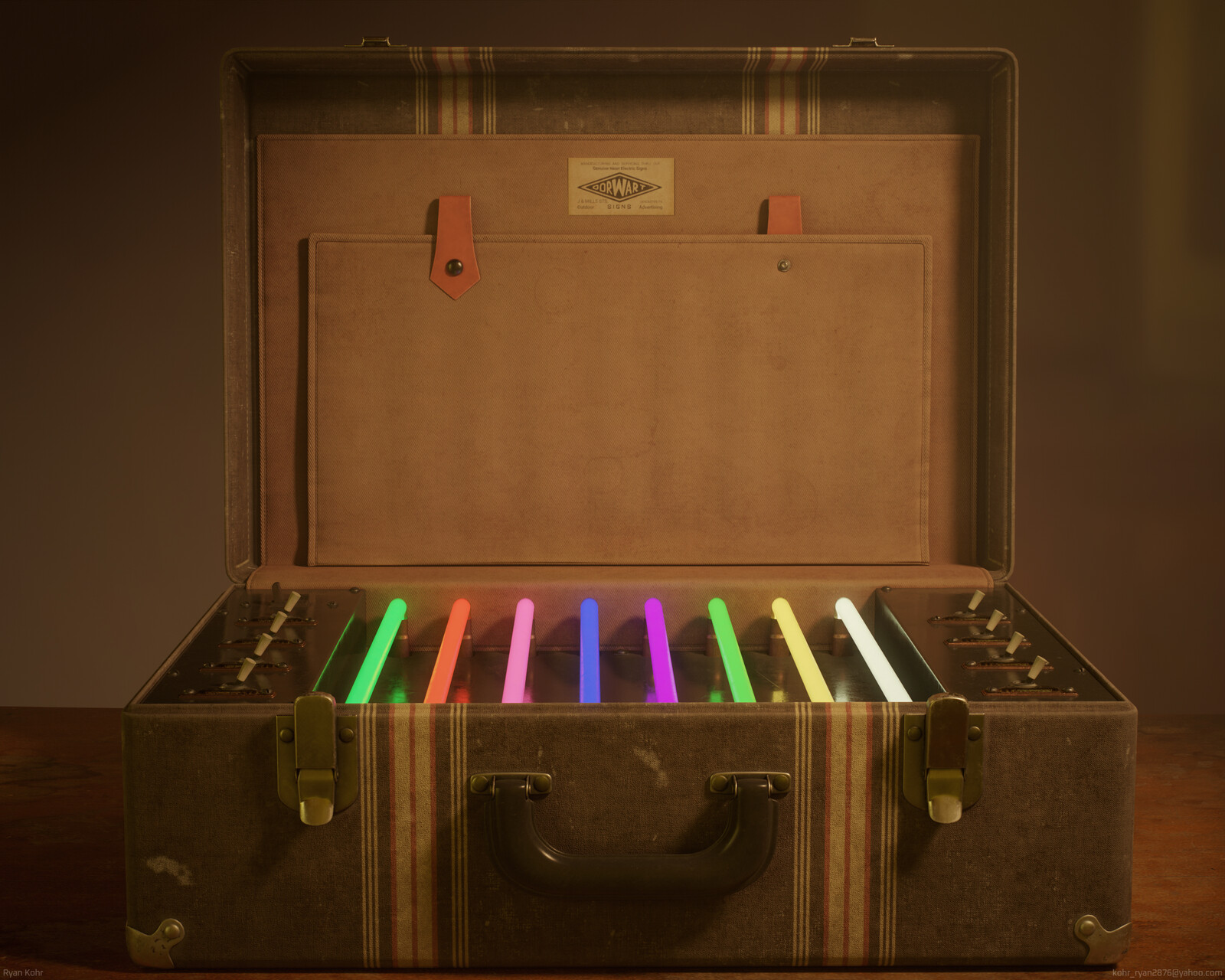 Neon Salesman Suitcase