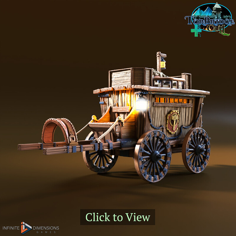 Prisoner Wagon - 3D Printable Mini for Tabletop Games