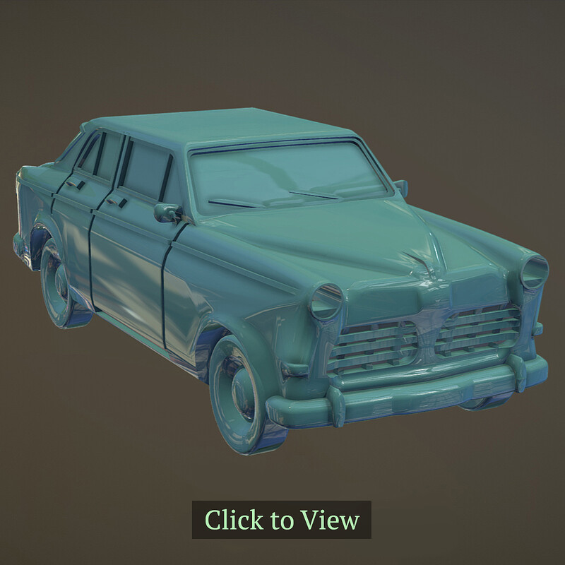 1965 Volvo Canadian - 3D Printable Mini for Little Canada