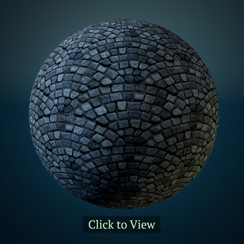 Handpainted Cobblestone - Tileable Stylized Material 