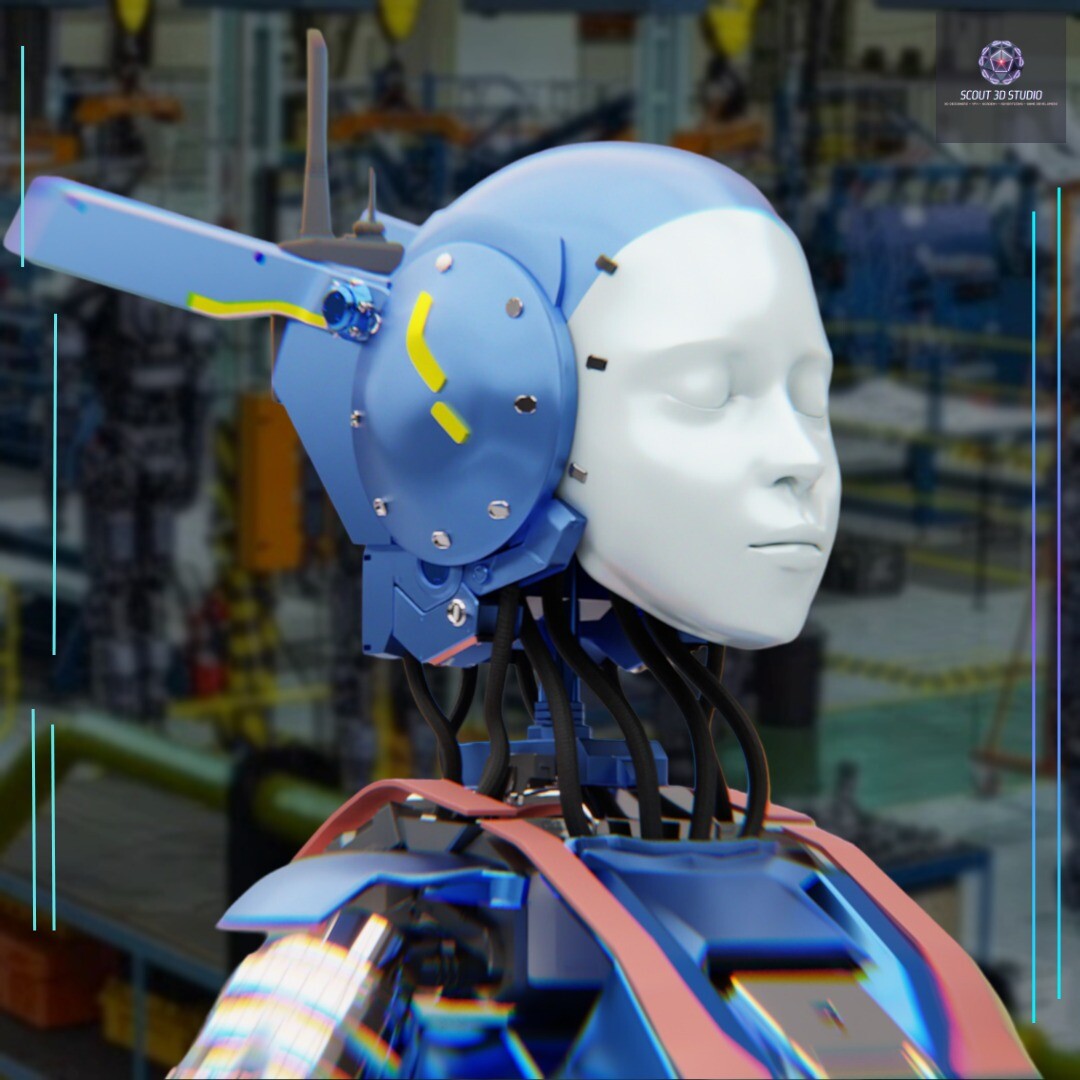 ArtStation - YOLANDI ROBOT for mechatronic 3d printer 🤖👾