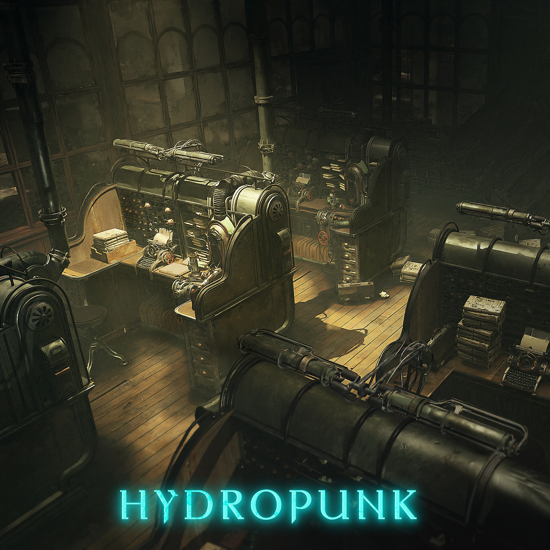 ArtStation - Hydropunk - Sarder bureau environment concept