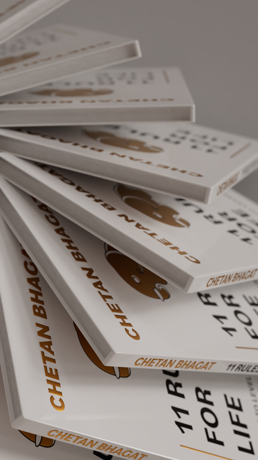 Book Cover Render | Chetan Bhagat - 11 Rules For Life | Harper Collins India