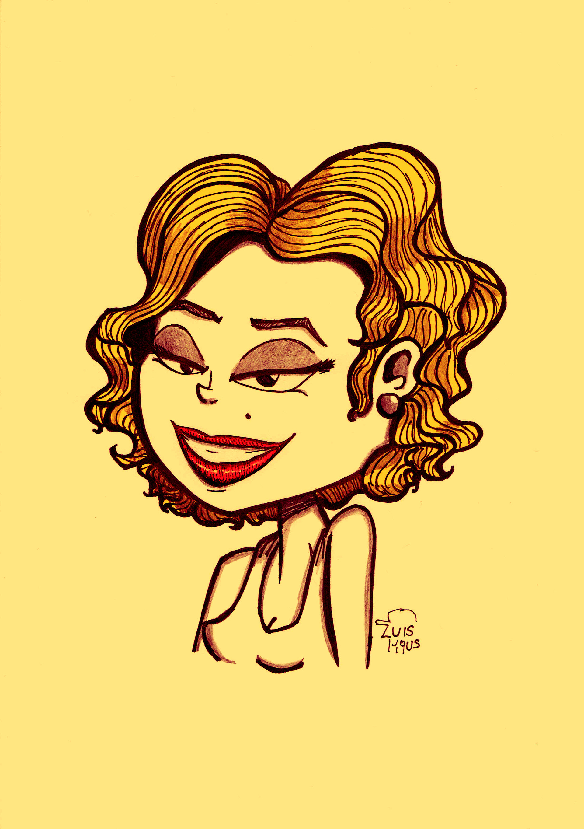ArtStation - Caricature Marilyn Monroe II, image size:1920x2724