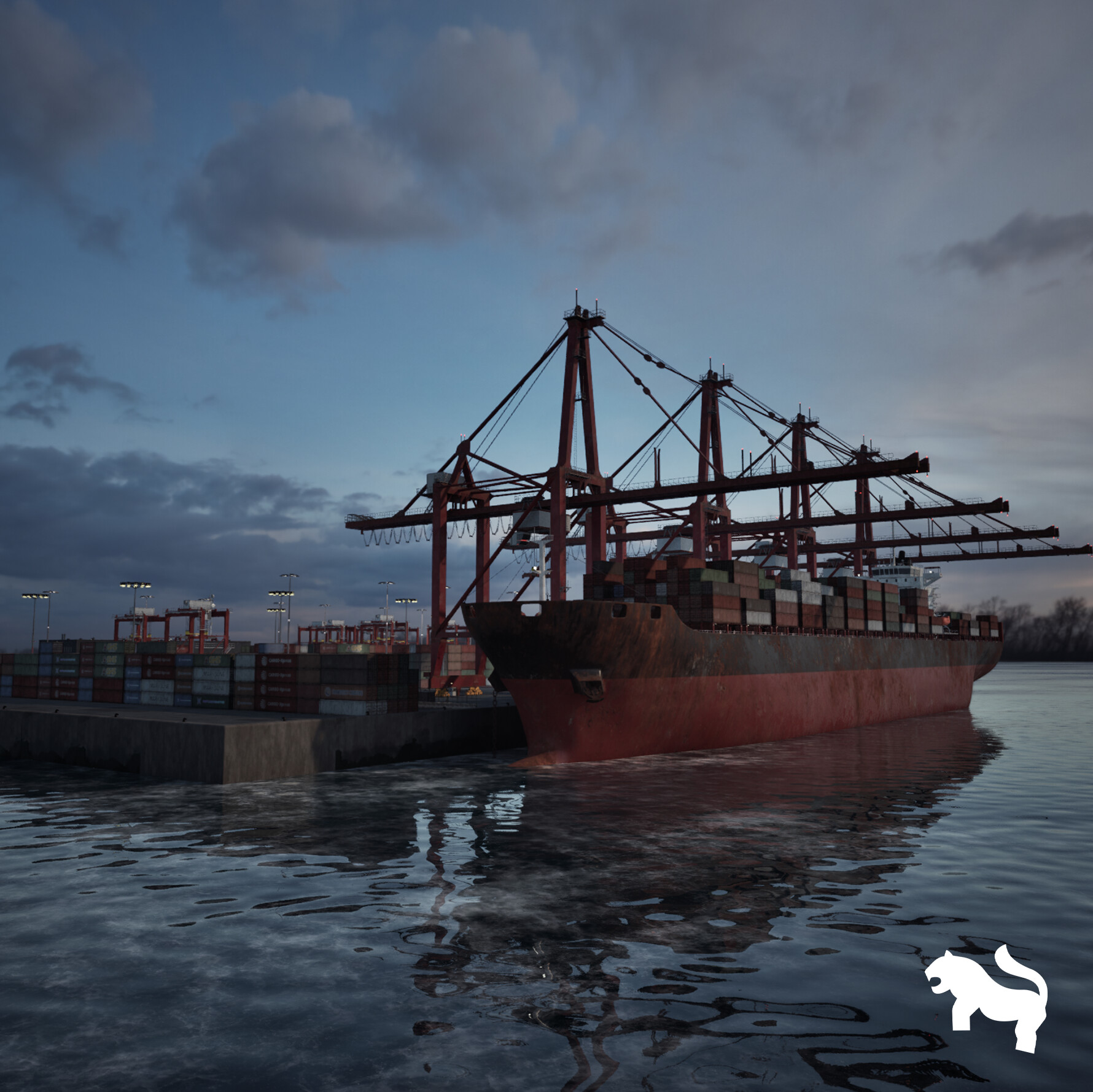 ArtStation - Container Port / Shipping Dock Environment