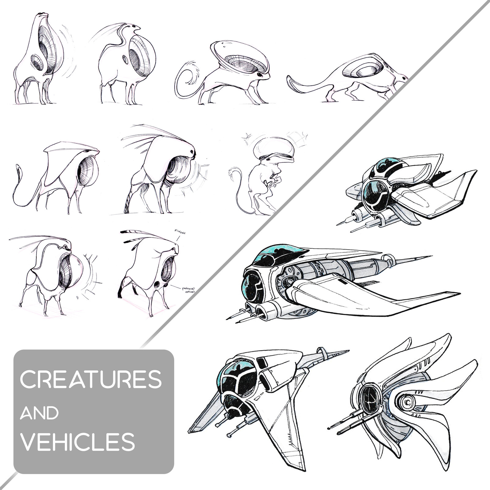 Sketch Collection: Creatures and Machines