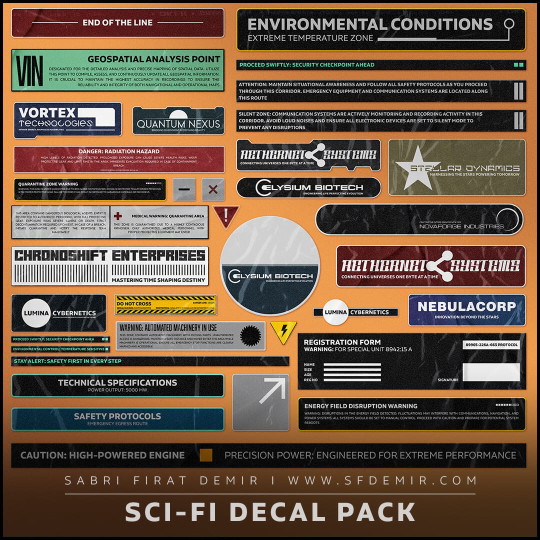 Sci-Fi Alpha Decal Pack Vol 01