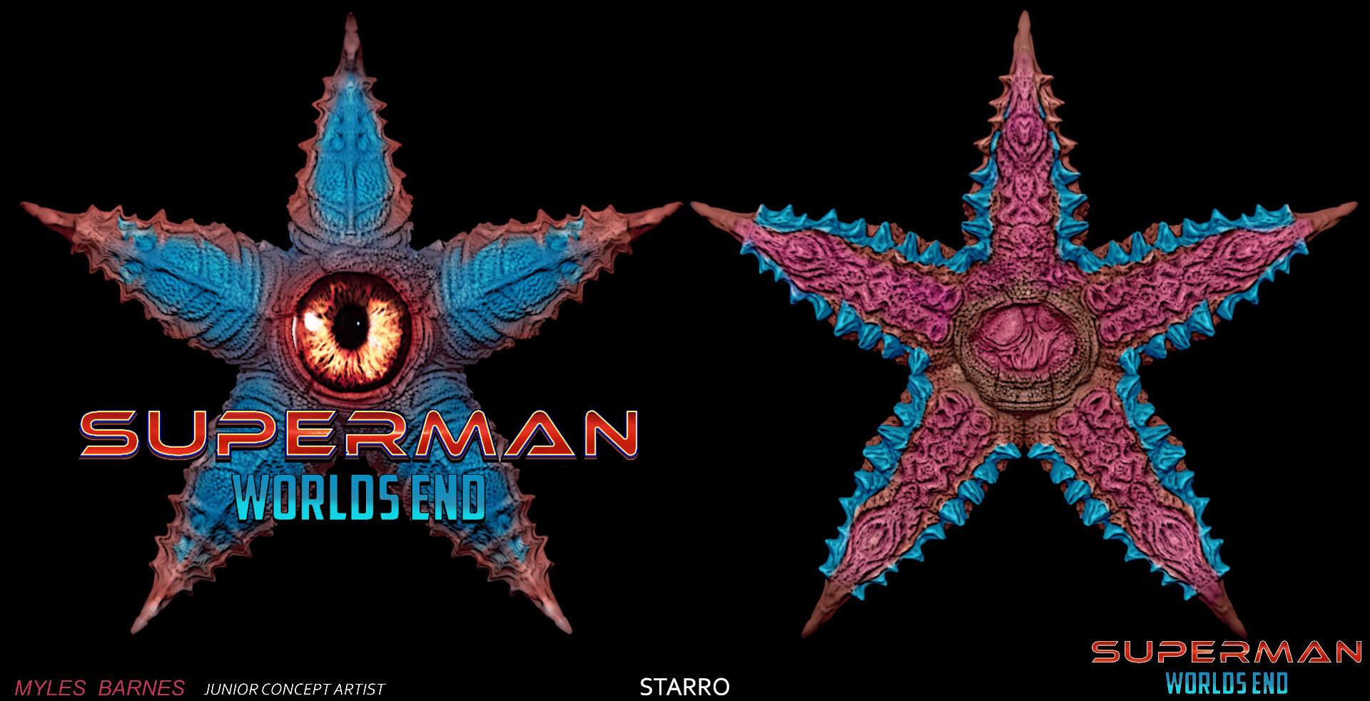 ArtStation - Superman Worlds End - Starro Concept Art