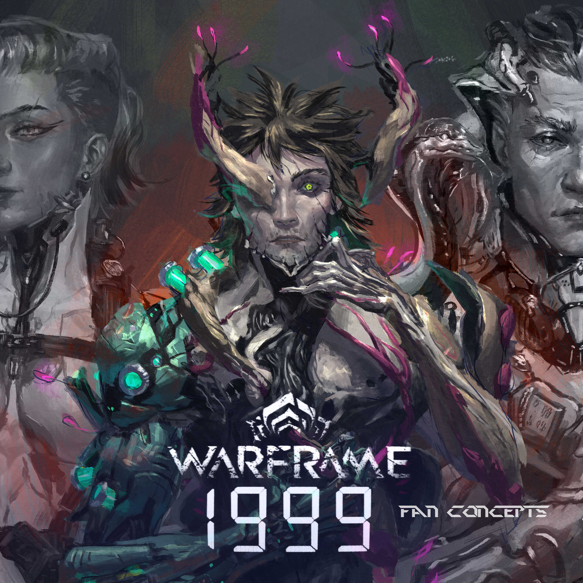 ArtStation - Proto Lavos, Nidus and Ember Warframe 1999 fan art