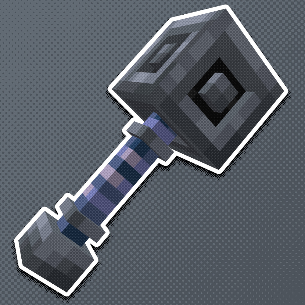 ArtStation Minecraft Mace in Blockbench