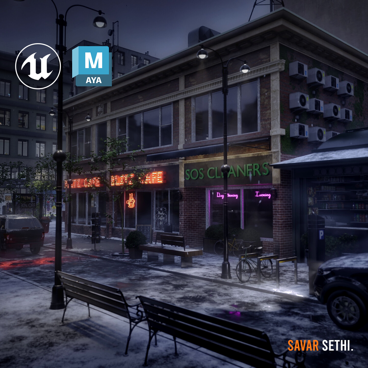 ArtStation - Snowy City Night – Unreal Engine 5 Environment